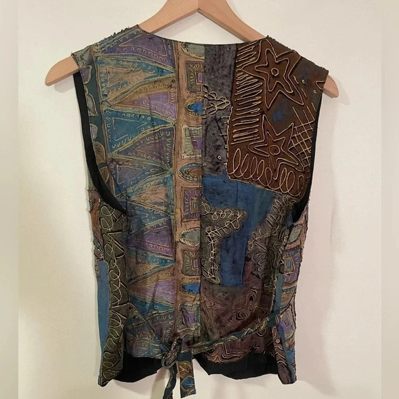 Effeci Authentic Vintage Beaded Vest Size Large. Vintage Gold! - Picture 2 of 10